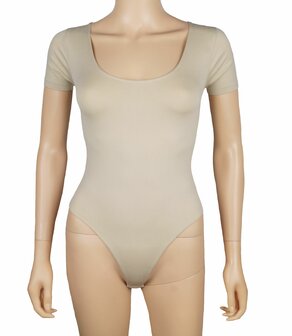 Dames body 6890 J&amp;C met korte mouw stringmodel Huid