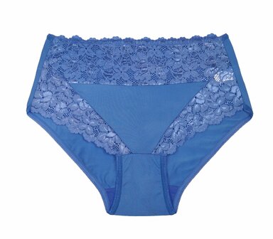 J&amp;C Dames tailleslip met kant Blue H805