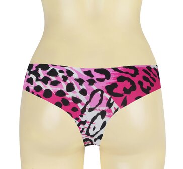 6-pack J&amp;C Naadloze dames string 1707 Roze geprint