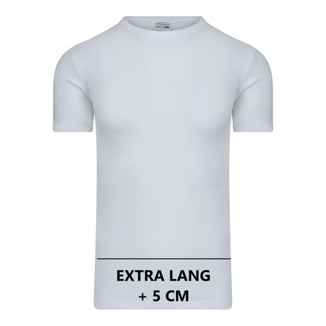 Meningsløs Soldat Kantine Beeren 10-Pack extra lange heren T-shirts met O-Hals M3000 Wit