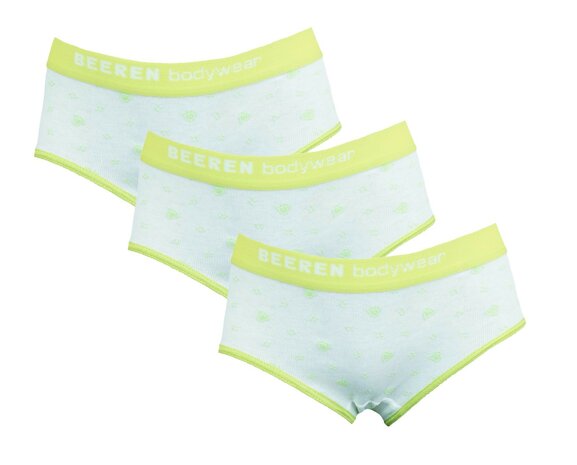 Beeren 3-Pack Meisjes slips Love Lime